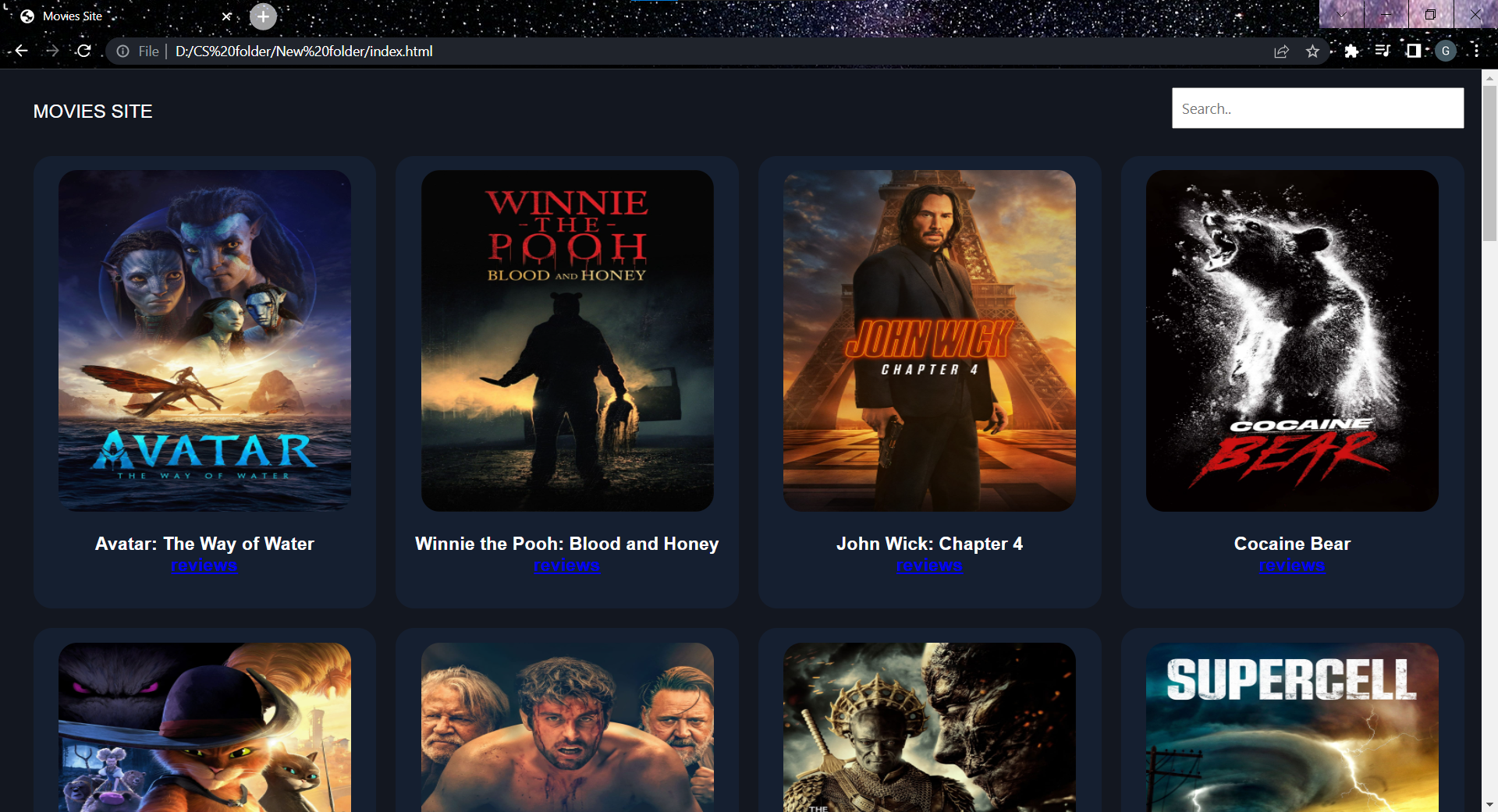 Movie Website